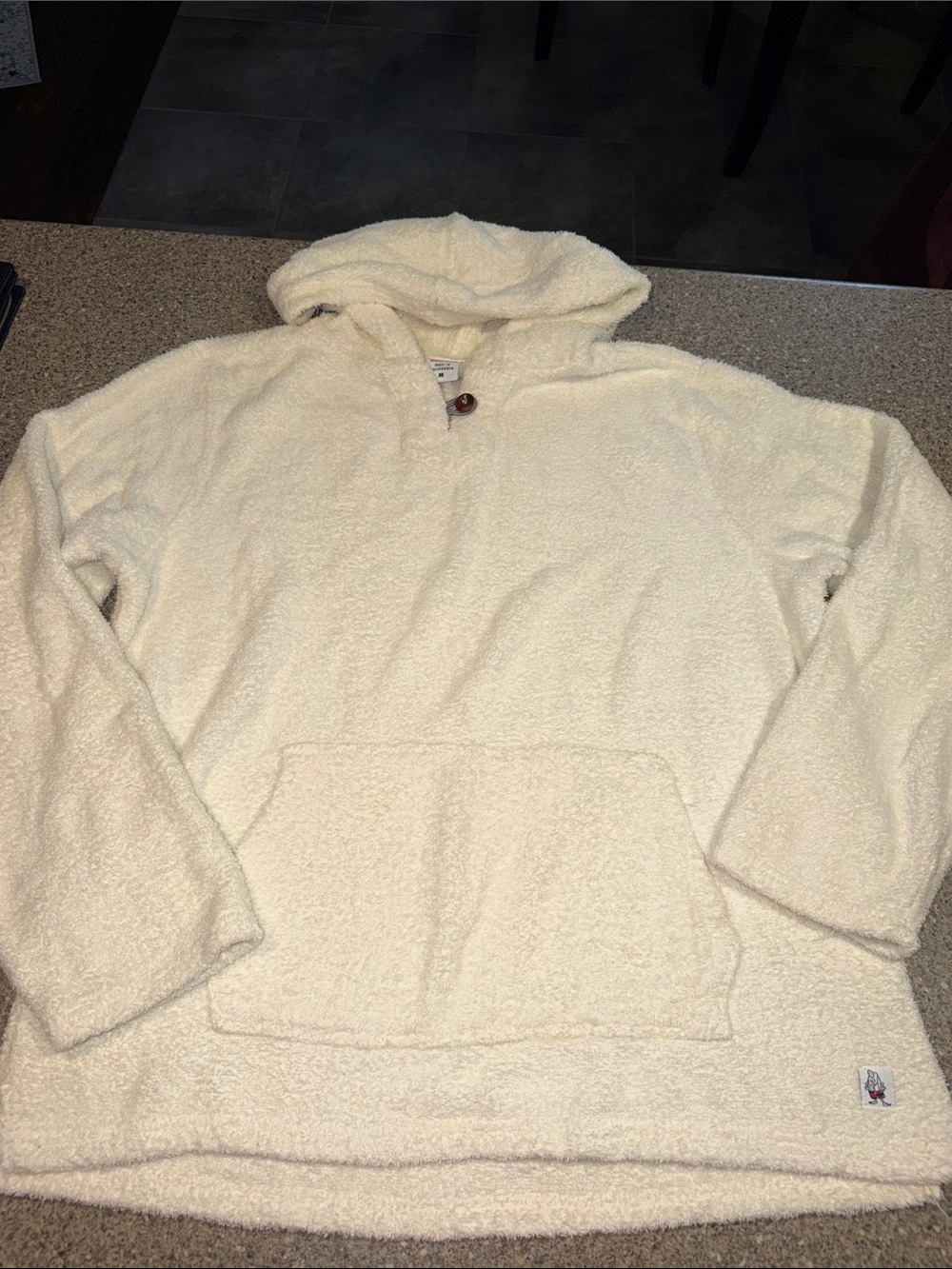 Birdwell Cream Terrycloth Hooded Pullover